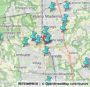 Mappa Via Colombo, 20813 Bovisio-Masciago MB, Italia (2.26938)
