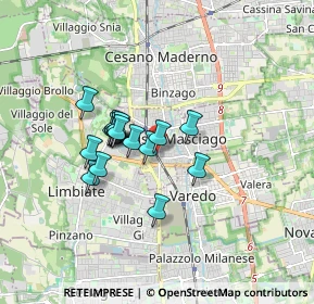 Mappa Via Colombo, 20813 Bovisio-Masciago MB, Italia (1.21882)