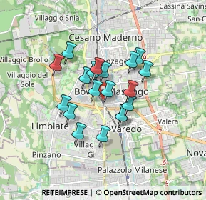 Mappa Via Colombo, 20813 Bovisio-Masciago MB, Italia (1.24895)
