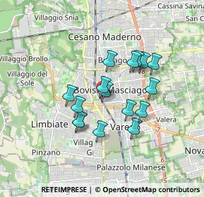 Mappa Via Colombo, 20813 Bovisio-Masciago MB, Italia (1.39063)