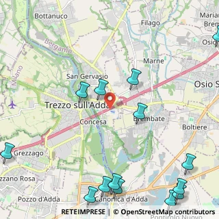 Mappa A4 Torino - Trieste, 24042 Trezzo sull'Adda MI, Italia (3.23429)