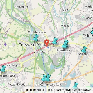 Mappa A4 Torino - Trieste, 24042 Trezzo sull'Adda MI, Italia (3.10636)