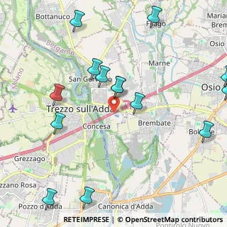 Mappa A4 Torino - Trieste, 24042 Trezzo sull'Adda MI, Italia (2.58857)