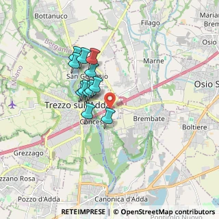Mappa A4 Torino - Trieste, 24042 Trezzo sull'Adda MI, Italia (1.35083)