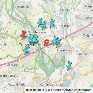 Mappa A4 Torino - Trieste, 24042 Trezzo sull'Adda MI, Italia (1.63583)