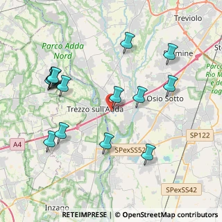Mappa A4 Torino - Trieste, 24042 Trezzo sull'Adda MI, Italia (4.32467)