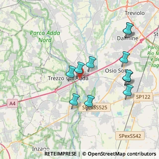 Mappa A4 Torino - Trieste, 24042 Trezzo sull'Adda MI, Italia (3.89727)
