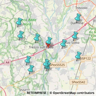 Mappa A4 Torino - Trieste, 24042 Trezzo sull'Adda MI, Italia (4.4075)