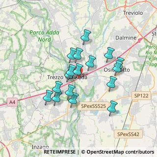 Mappa A4 Torino - Trieste, 24042 Trezzo sull'Adda MI, Italia (2.93882)