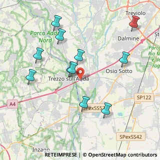 Mappa A4 Torino - Trieste, 24042 Trezzo sull'Adda MI, Italia (4.13364)