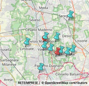 Mappa Via del Foppone, 20813 Bovisio-Masciago MB, Italia (3.27636)