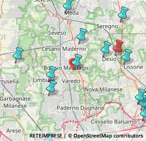 Mappa Via del Foppone, 20813 Bovisio-Masciago MB, Italia (5.835)