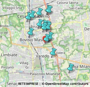 Mappa Via del Foppone, 20813 Bovisio-Masciago MB, Italia (1.60267)