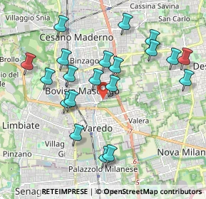 Mappa Via del Foppone, 20813 Bovisio-Masciago MB, Italia (2.015)