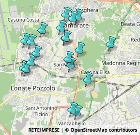 Mappa Via Montello, 21017 Samarate VA, Italia (1.9685)