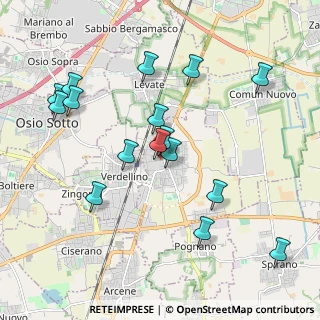 Mappa Via Cavour, 24049 Verdello BG, Italia (2.02625)