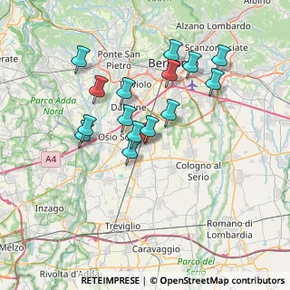 Mappa Via Camillo Benso Conte di Cavour, 24049 Verdello BG, Italia (6.552)