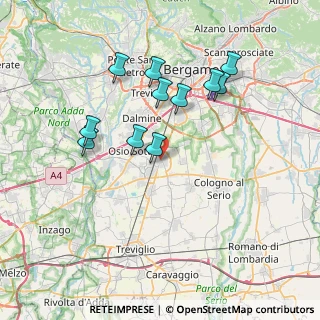 Mappa Via Camillo Benso Conte di Cavour, 24049 Verdello BG, Italia (6.87091)