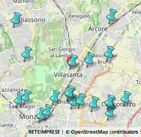 Mappa Via Giuseppe Mazzini, 20852 Villasanta MB, Italia (2.6235)