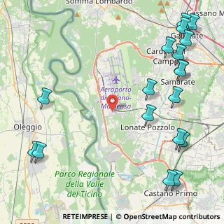 Mappa Aeroporto di Milano Malpensa, 21015 Lonate Pozzolo VA, Italia (6.11278)