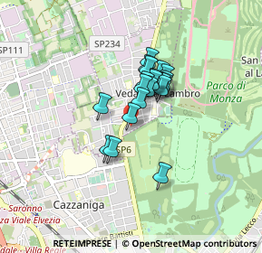 Mappa Via A. Villa, 20854 Vedano al Lambro MB, Italia (0.544)