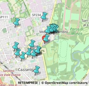 Mappa Via A. Villa, 20854 Vedano al Lambro MB, Italia (0.7905)