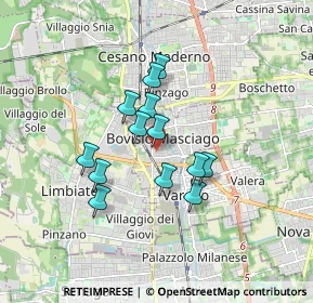Mappa Via Ercole Radice, 20813 Bovisio-Masciago MB, Italia (1.30385)