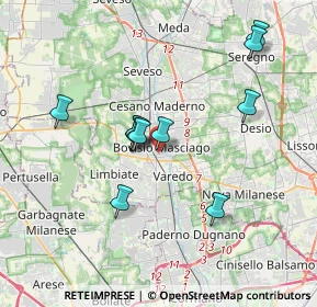 Mappa Via Ercole Radice, 20813 Bovisio-Masciago MB, Italia (3.26636)