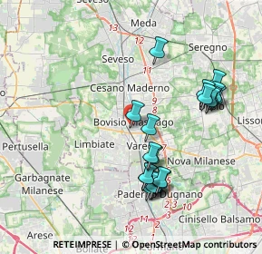 Mappa Via Ercole Radice, 20813 Bovisio-Masciago MB, Italia (3.8815)