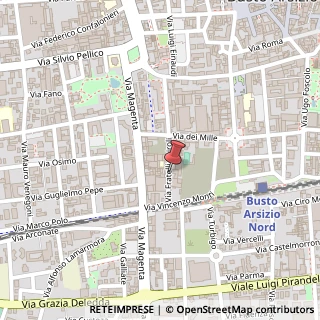 Mappa Via Cesare Battisti, 527, 21052 Busto Arsizio, Varese (Lombardia)