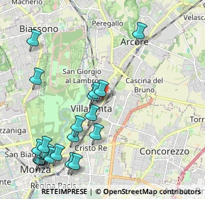 Mappa 20851 Villasanta MB, Italia (2.499)