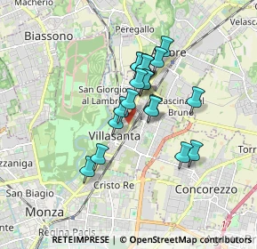 Mappa 20851 Villasanta MB, Italia (1.2715)