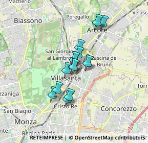 Mappa 20851 Villasanta MB, Italia (1.17938)