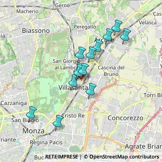 Mappa Piazza Europa, 20851 Villasanta MB, Italia (1.58692)