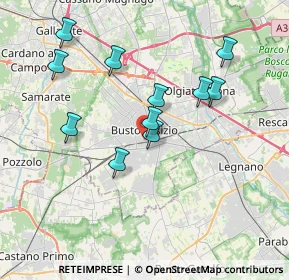 Mappa Via Vincenzo Monti, 21052 Busto Arsizio VA, Italia (3.45273)