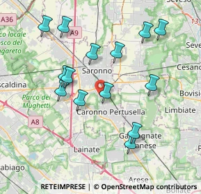 Mappa Via Ferraris Galileo, 21042 Caronno Pertusella VA, Italia (3.81214)