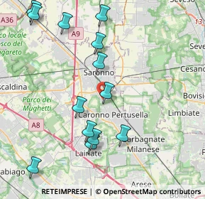 Mappa Via Ferraris Galileo, 21042 Caronno Pertusella VA, Italia (4.51692)