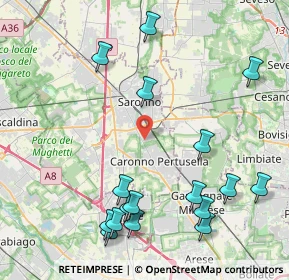 Mappa Via Ferraris Galileo, 21042 Caronno Pertusella VA, Italia (4.99706)