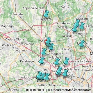 Mappa Via Ferraris Galileo, 21042 Caronno Pertusella VA, Italia (9.7895)