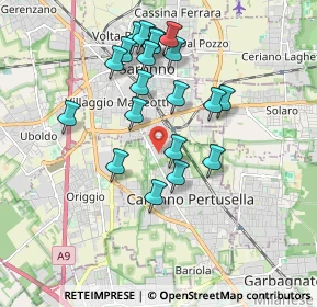 Mappa Via Ferraris Galileo, 21042 Caronno Pertusella VA, Italia (1.722)