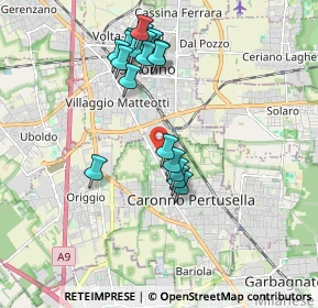 Mappa Via Ferraris Galileo, 21042 Caronno Pertusella VA, Italia (1.81158)
