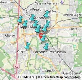 Mappa Via Ferraris Galileo, 21042 Caronno Pertusella VA, Italia (1.26538)