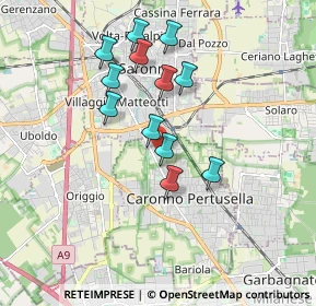 Mappa Via Ferraris Galileo, 21042 Caronno Pertusella VA, Italia (1.57)