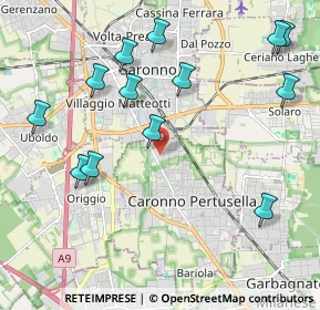 Mappa Via Ferraris Galileo, 21042 Caronno Pertusella VA, Italia (2.35462)