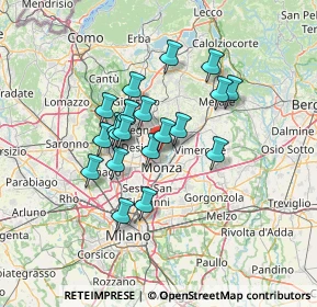 Mappa Via Resegone, 20854 Vedano al Lambro MB, Italia (10.5915)