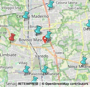 Mappa Vicolo del Foppone, 20813 Bovisio-Masciago MB, Italia (2.55909)
