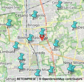 Mappa Vicolo del Foppone, 20813 Bovisio-Masciago MB, Italia (2.72429)