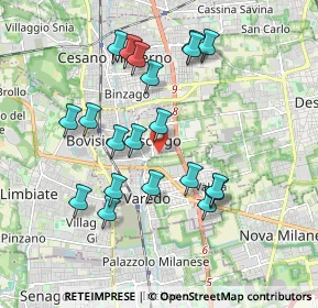 Mappa Vicolo del Foppone, 20813 Bovisio-Masciago MB, Italia (1.8105)