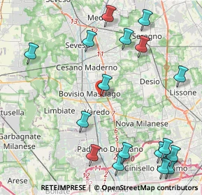 Mappa Vicolo del Foppone, 20813 Bovisio-Masciago MB, Italia (5.41353)