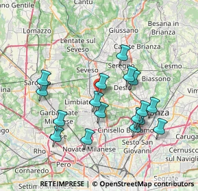 Mappa Vicolo del Foppone, 20813 Bovisio-Masciago MB, Italia (7.13294)